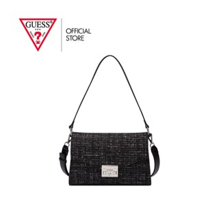 GUESS กระเป๋าสตางค์ผู้หญิง รุ่น FF872019 TERGESEN MED CROSSBODY FLAP สีดำ