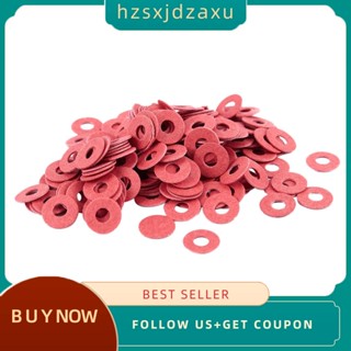 【hzsxjdzaxu】แหวนรองฉนวนไฟเบอร์ ขนาด 3x8x0.7 มม. สีแดง 200 ชิ้น