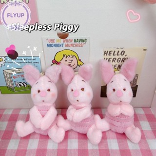 Flyup พวงกุญแจ จี้ตุ๊กตาฟิกเกอร์ การ์ตูนดิสนีย์ Kawaii Piglet ขนนิ่ม ของขวัญ สําหรับตกแต่งกระเป๋าเด็ก