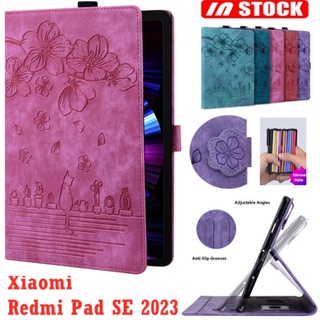 เคสหนัง ฝาพับแม่เหล็ก กันกระแทก พร้อมช่องใส่บัตร สําหรับ Xiaomi Redmi Pad SE 2023 11.0 นิ้ว