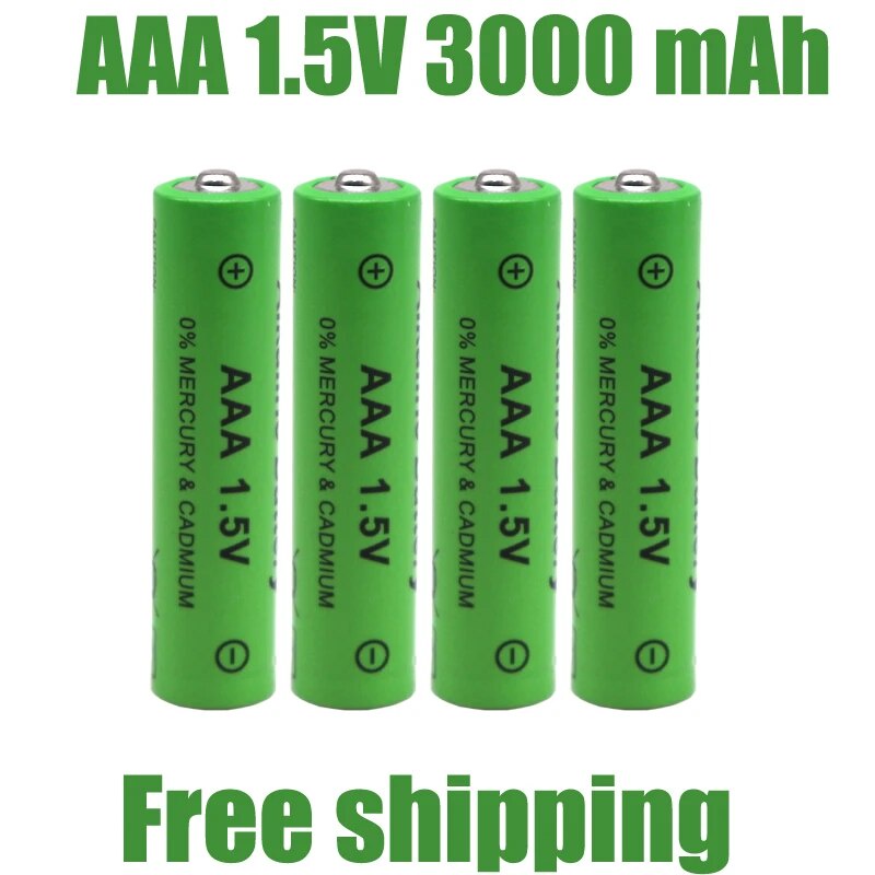 2024 New 1.5V AAA battery 3000mAh Rechargeable battery NI-MH 1.5 V AAA battery for Clocks mice compu