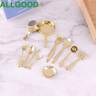 Allgoods โมเดลส้อมจําลอง เครื่องครัว ของเล่นทําอาหาร ขนาดเล็ก สําหรับเด็ก 11 ชิ้น