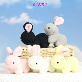 Aroma พวงกุญแจ จี้ตุ๊กตากระต่ายน่ารัก แบบนิ่ม สําหรับตกแต่งกระเป๋า