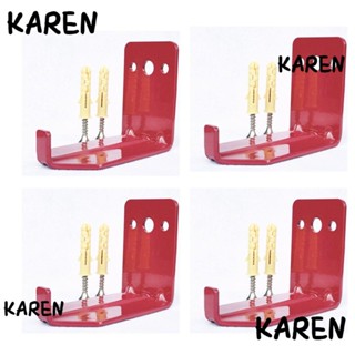 Karen ตะขอแขวนเครื่องดับเพลิง โลหะ สีแดง 4 ชุด