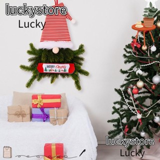 Lucky โนมพลาสติก ไร้หน้า สําหรับแขวนตกแต่งบ้าน เทศกาลคริสต์มาส