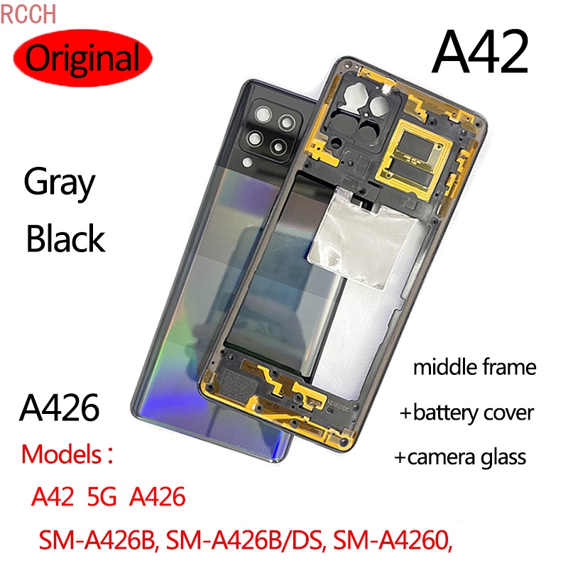 เคสแบตเตอรี่ A42 พร้อมเลนส์กล้อง อะไหล่ซ่อมแซม สําหรับ Samsung Galaxy A42 5G A426
