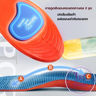 แผ่นพื้นรองเท้า ดูดซับแรงกระแทก แบบนิ่ม ยืดหยุ่นสูง สําหรับรองเท้ากีฬา Sports insole