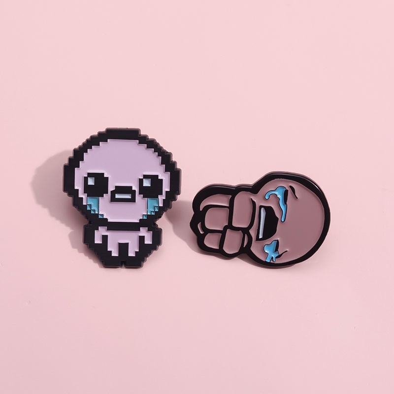 เข็มกลัด รูปการ์ตูน The Binding of Isaac Crying Boss Enamel Pin สําหรับตกแต่งกระเป๋าเป้สะพายหลัง ของ