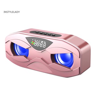 Instylelady ลําโพงบลูทูธไร้สาย พร้อมวิทยุ FM นาฬิกาปลุก หน้าจอ LED