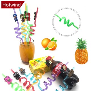 Hotwind หลอดดูดน้ําพลาสติก ใช้ซ้ําได้ 26 ซม. 1 ชิ้น สําหรับเด็ก J8Y6