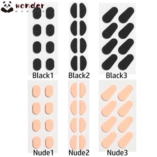 Wonder แผ่นรองจมูก โฟมนิ่ม กันลื่น สีดํา ขนาด 1.5 มม. สําหรับแว่นตา 4 คู่