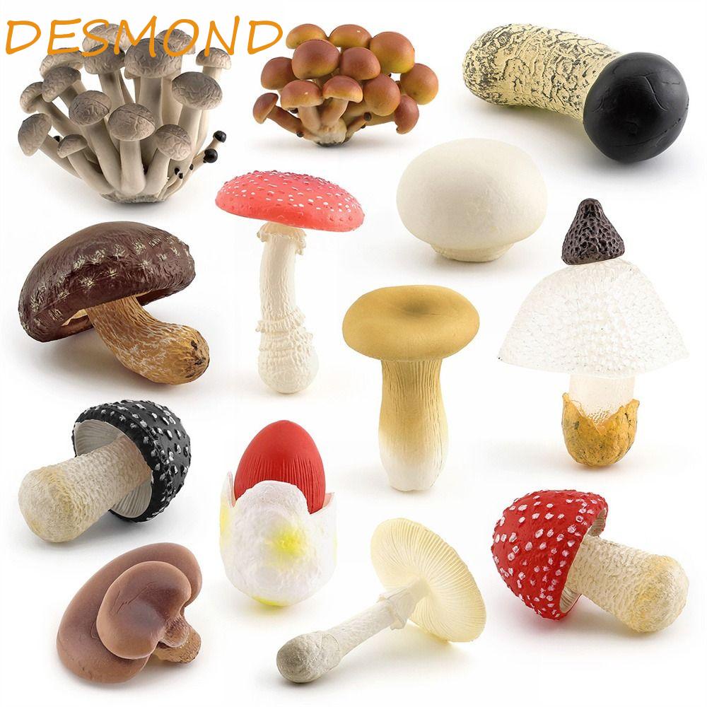 Desmond โมเดลเห็ดจําลอง ผัก เชื้อราประดิษฐ์ DIY ของเล่นฟาร์ม แมตต์ หอยนางรม พลอโรตัส เชื้อรา ตกแต่งสวน