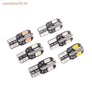 Thsun หลอดไฟสัญญาณ LED T10 5730 5630 8SMD สําหรับติดป้ายทะเบียนรถยนต์ 4 ชิ้น