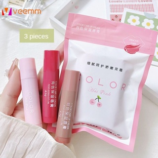 Haipink สี Moisturizing Lip Balm ลิปสติก Moisturizing Fade Lip รูปแบบ Anti-แห้งและ Cracking ทั้งหมด veemm