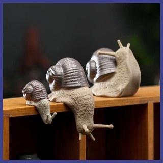 หอยทากจิ๋ว เสมือนจริง หอยทากจิ๋ว สําหรับสวนจิ๋ว นางฟ้า น่ารัก ตกแต่งสวนขวด เซรามิค ฟิกเกอร์ smbth