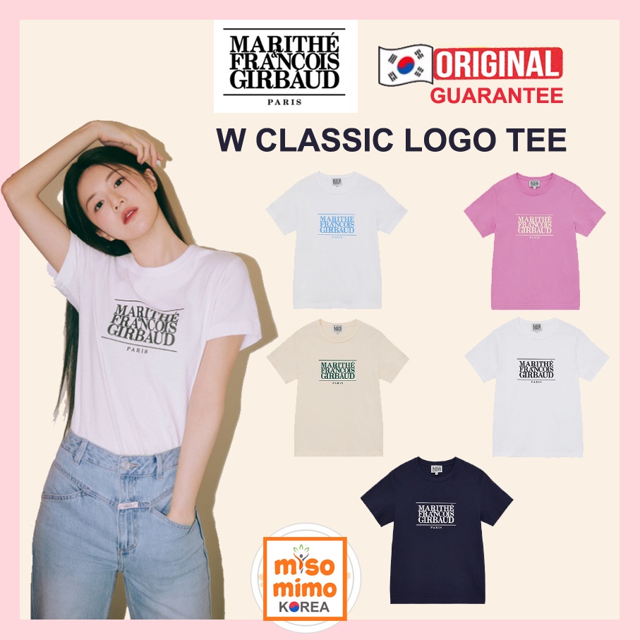 S-5XL ️แท้ / พร้อมส่ง️ MARITHE W Clic Logo Tee T Shirt 100% Authentic S-5XL