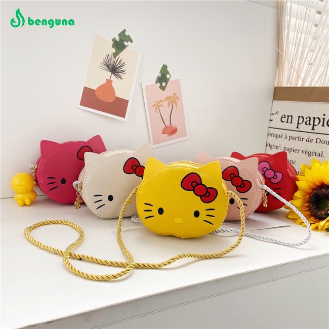 Benguna กระเป๋าสะพายข้าง หนัง Pu ใบเล็ก มีซิป ลายการ์ตูนน่ารัก สําหรับเด็กผู้ชาย และเด็กผู้หญิง
