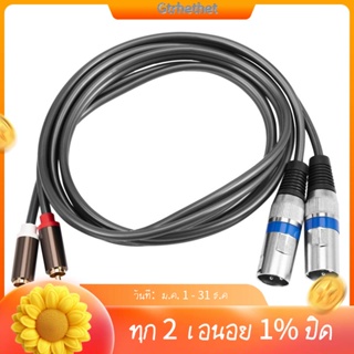 สายเคเบิลอะแดปเตอร์ขยายเสียงสเตอริโอ 1.5 ม. Dual Rca Male To Xlr Male Cable 2 Xlr To 2 Rca Plug Hifi สําหรับลําโพง Miniphone