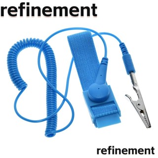 Refinement สายรัดข้อมือ ป้องกันไฟฟ้าสถิตย์ ปรับขนาดได้ สําหรับซ่อมแซมคอมพิวเตอร์ ESD PC อาคาร 10 ชิ้น