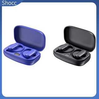 Shocc T60 หูฟังสเตอริโอไร้สาย พร้อมเคสชาร์จไร้สาย สําหรับวิ่ง