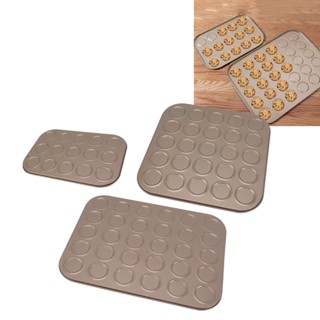 Daily Use มัฟฟิน Top Pan Macaron Bakeware ถาดมัฟฟินเบเกอรี่แม่พิมพ์เหล็กคาร์บอน สำหรับเตาอบเบเกอรี่ Gold