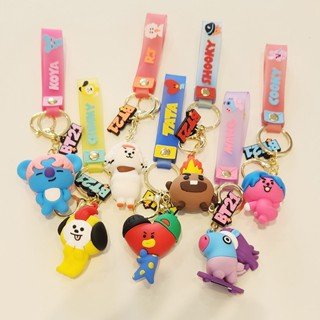 พวงกุญแจ จี้การ์ตูน Kpop BTS BT21 CHIMMY COOKY RJ MANG SHOOKY TATA KOYA