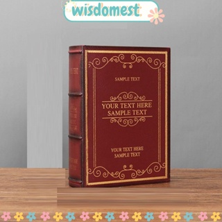 Wisdomest กล่องเก็บยา ไม้ซ่อนกุญแจ รูปหนังสือ รักษาความปลอดภัย สีแดง