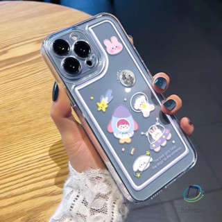 โปร่งใสเคสโทรศัพท์ สําหรับไอโฟน 11 12 13 14 15 Pro Max 7 8 Plus XR X XS MAX SE ลูกสุนัขจักรวาล TPU อ่อนนุ่ม กันกระแทก