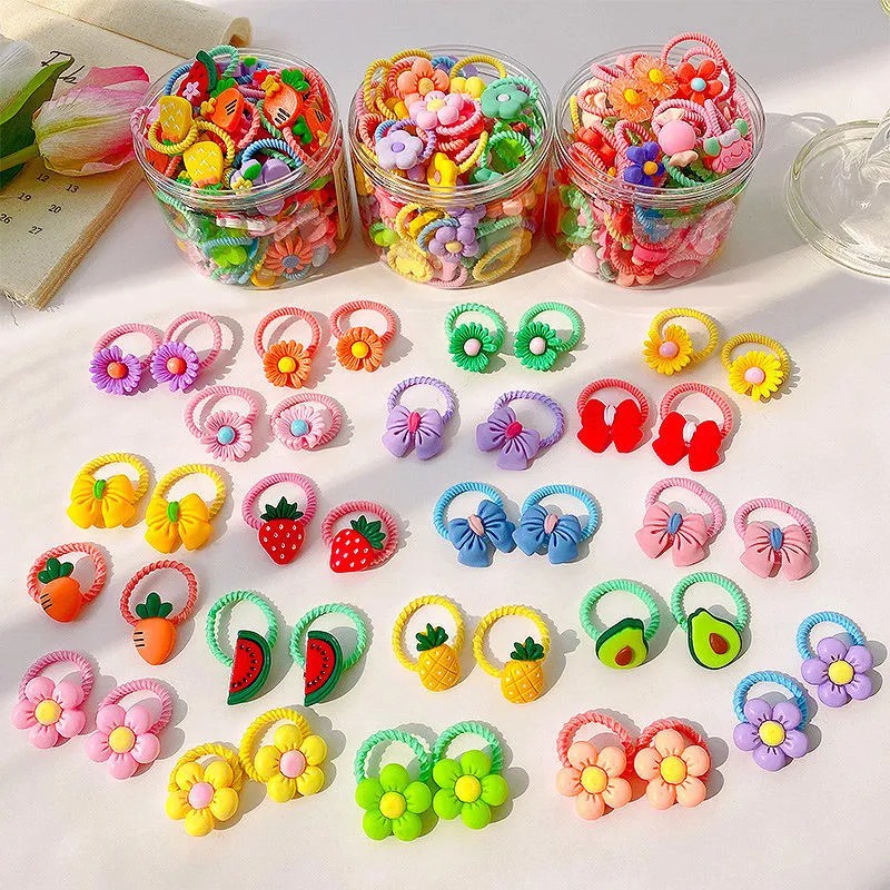 20 ชิ้น น่ารัก ยางรัดผม สําหรับเด็กผู้หญิง ผลไม้ ที่คาดผม สําหรับเด็ก ยางรัดผม การ์ตูน นิ้วหัวแม่มือ เชือกยางรัดผม ขนาดเล็ก เครื่องประดับผม
