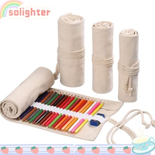 Solighter กระเป๋าดินสอ กระเป๋าเครื่องสําอาง เครื่องเขียน 12 24 36 48 72 หลุม