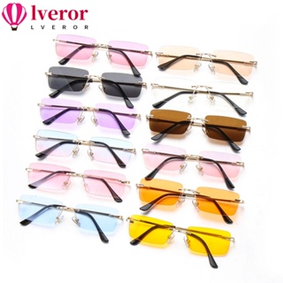 Lveror แว่นตากันแดด UV400 ทรงสี่เหลี่ยมผืนผ้า ขนาดเล็ก สไตล์วินเทจ สําหรับผู้หญิง