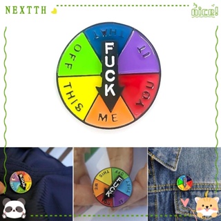 Nextth เข็มกลัดเคลือบ สีรุ้ง หมุนได้ สําหรับตกแต่งเสื้อผ้า หมวก กระเป๋า