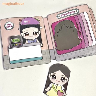 Magicalhour^^ หนังสือการ์ตูน ร้านตัดผม ร้านทําเล็บ หนังสือเงียบ แฮนด์เมด DIY สติกเกอร์ ของเล่นบีบ หนังสือ ของเล่นสําหรับเด็ก ของเล่นป้องกันความเครียด *ใหม่