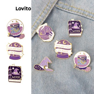 Lovito เข็มกลัด แบบเรียบ สไตล์โบโฮ สําหรับผู้หญิง L63AD355 (สีขาว/ชมพู/ม่วง)