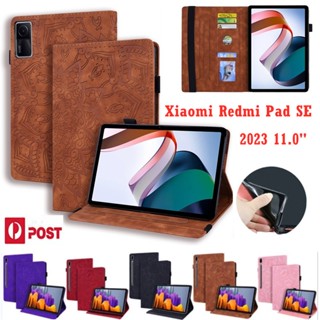 เคสแท็บเล็ตหนัง ฝาพับ กันกระแทก พร้อมช่องใส่ปากกา สําหรับ Xiaomi Redmi Pad SE 2023 11.0 นิ้ว