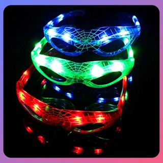 ☛ Spiderman แว่นตาเรืองแสง LED Light-up แว่นตาปาร์ตี้ Marvel LED กระพริบแว่นตาแว่นตากันแดดเด็กของเล่นของขวัญ srlive