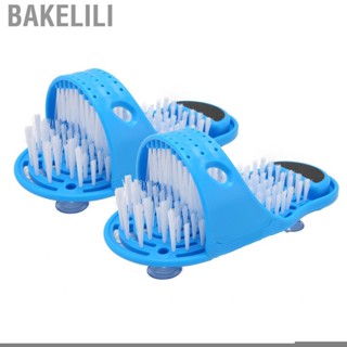 Bakelili Feet Brush Slipper  Cleaning Exfoliating Blue Foot Washing Shoes for Bathroom