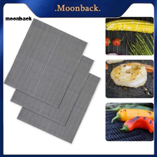 &lt;moonback&gt; แผ่นย่างบาร์บีคิว ทนความร้อน ไม่ติดผิว ใช้ซ้ําได้ สําหรับย่างบาร์บีคิว ปลอดภัย และง่ายดาย