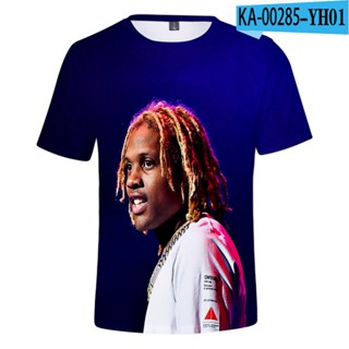 เสื้อยืด พิมพ์ลาย Rapper Lil Durk แฟชั่นยอดนิยม สไตล์ฮาราจูกุ