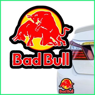 สติกเกอร์ ลายกราฟฟิค Bad Bull สําหรับติดตกแต่งหน้าต่างรถยนต์