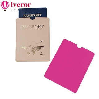 Lveror ปกหนัง PU กันน้ํา ใส่หนังสือเดินทาง บัตรเครดิต เอกสาร อเนกประสงค์ สําหรับผู้หญิง