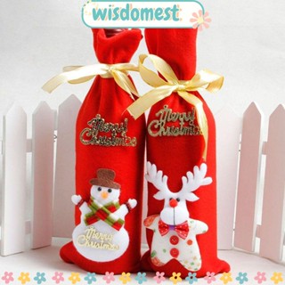 Wisdomest ผ้ากันเปื้อน ลายซานตาคลอส สโนว์แมน คริสต์มาส 2 ชิ้น