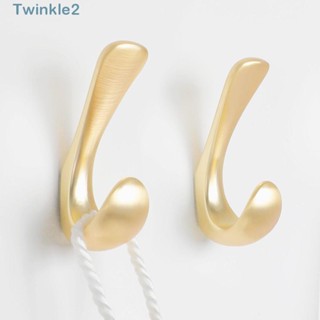 Twinkle ตะขอแขวนผ้าขนหนู โลหะผสมสังกะสี ทนทาน สําหรับห้องครัว ห้องน้ํา 2 แพ็ค