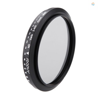 {Fsth} Andoer 52mm ND Fader Neutral Density Adjustable ND2 to ND400 Variable Filter for Canon  DSLR Camera