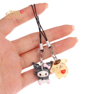 SANRIO [WillBesugarT] พวงกุญแจ จี้ห้อยโทรศัพท์ ลาย Melody Cinnamoroll Kuromi Hello Kitty สําหรับตกแต่งกระเป๋า