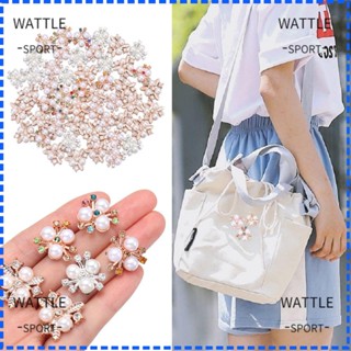 Wattle กิ๊บติดผม รูปดอกไม้ ประดับมุก 10 ชิ้น