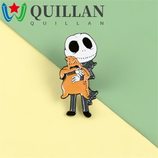 Quillan แจ็ค Skellington ป้ายพิเศษ เครื่องแต่งกาย อุปกรณ์ประกอบฉาก กระเป๋าเป้สะพายหลัง ผู้หญิง ผู้ชาย เครื่องประดับ ของขวัญ แจ็ค หมุดปก ฝันร้าย ก่อนวันคริสต์มาส