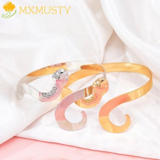 Mxmusty กําไลข้อมือ แขนงู แบบเกลียว ลายผีเสื้อ ใบไม้ ของขวัญแฟชั่น