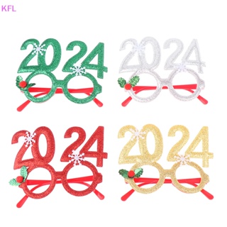 (KFL) ขายดี กรอบแว่นตา พร็อพถ่ายรูป ลาย Merry Christmas 2024 สําหรับตกแต่งปาร์ตี้คริสต์มาส ปีใหม่ 1 ชิ้น