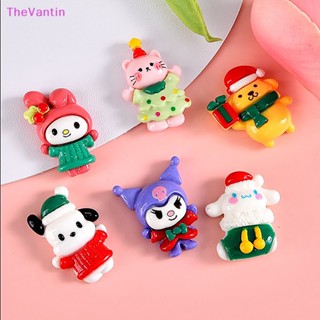 Thevantin สติกเกอร์เรซิ่น ลายการ์ตูนสัตว์น่ารัก Diy สําหรับตกแต่งเล็บ กิ๊บติดผม 5 ชิ้น